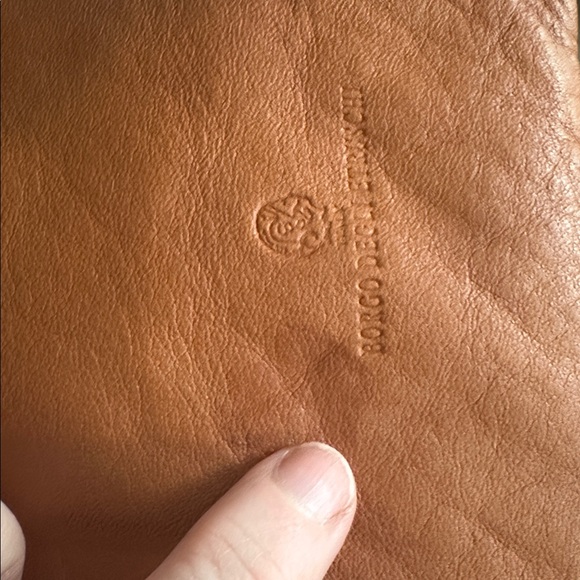 Borgo degle Etruschi Leather Crossbody Bag in Cognac Brown and chocolate brown - Picture 15 of 16